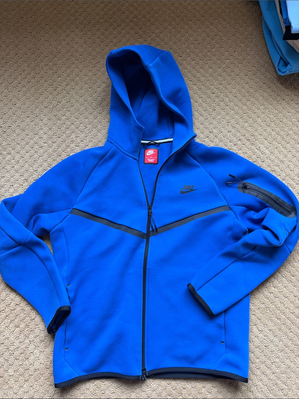 Nike Tech Royal Blue Full-Zip Hoodie Jacket